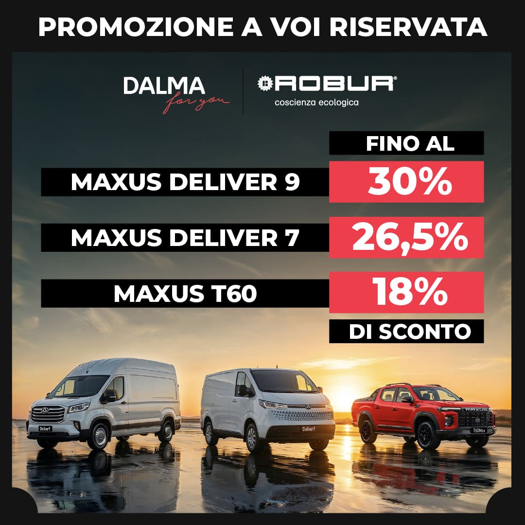 Veicoli Commerciali convenzione Maxus Lizzi e Robur